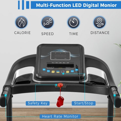 Folding Treadmill Motorized Running Jogging Machine